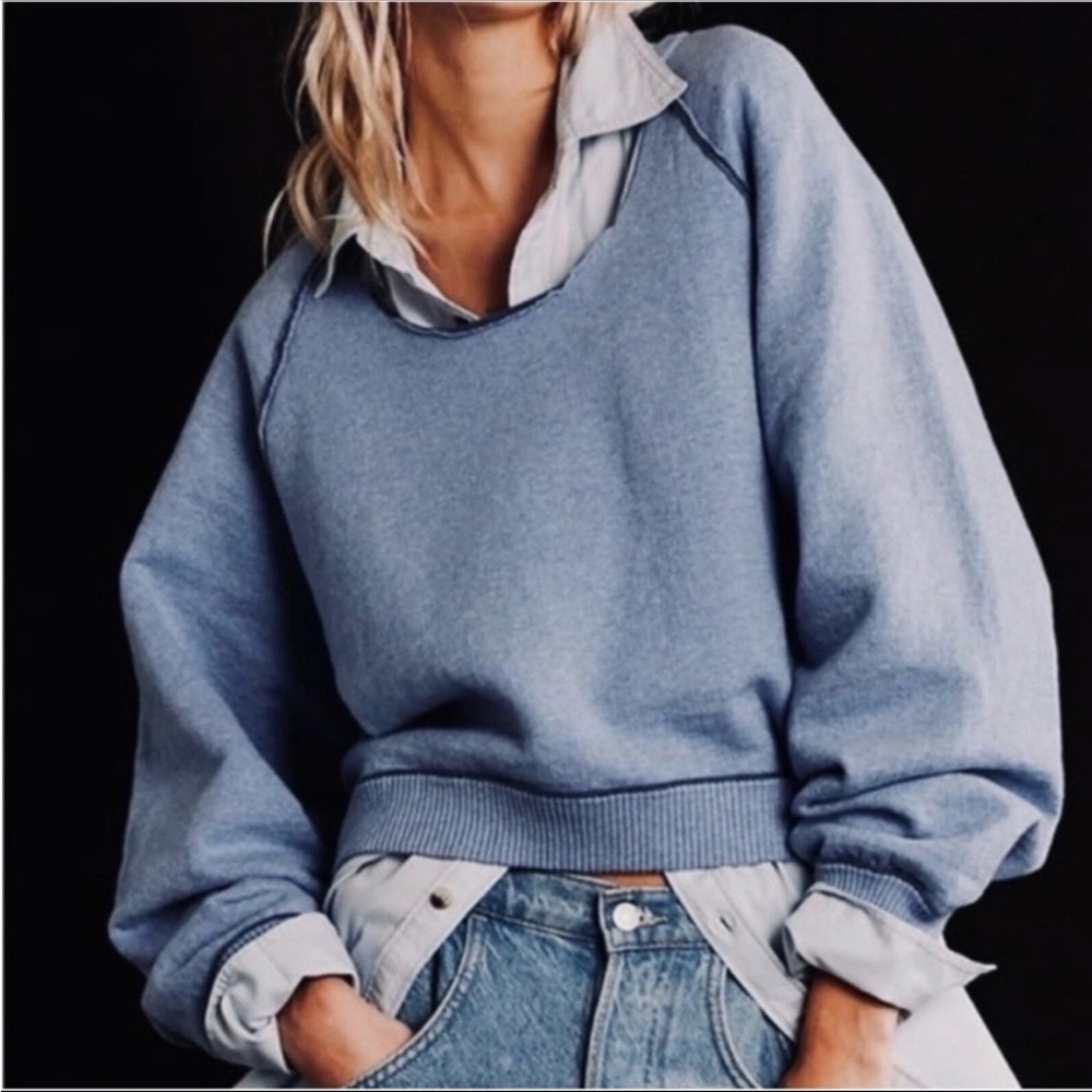 We The Free Midnight Light Blue Sweatshirt
